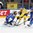 COLOGNE, GERMANY - MAY 12: Sweden's Carl Soderberg #34 with a scoring chance against Italy's Frederic Cloutier #29 while Armin Hofer #9 defends during preliminary round action at the 2017 IIHF Ice Hockey World Championship. (Photo by Andre Ringuette/HHOF-IIHF Images)

